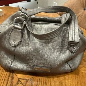 Gold Tone Leather Handbag